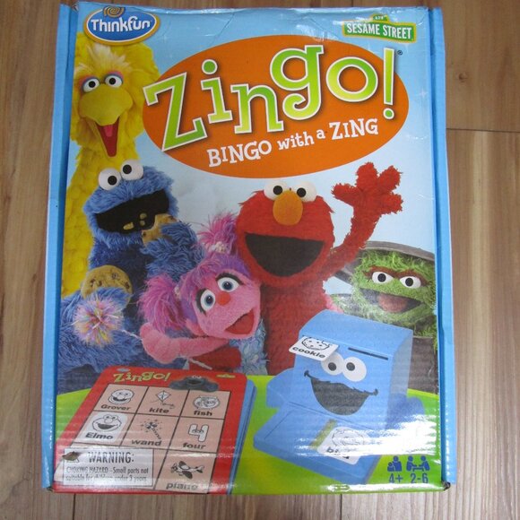 ZINGO Sesame Street BNIP Bingo with a Zing ThinkFun Ages 4+ DAMAGED BOX - Picture 5 of 11